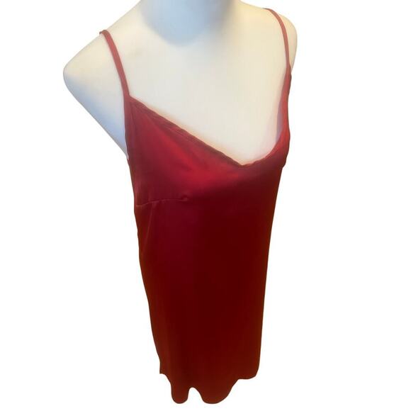 SEE YOU MONDAY LA NWT RED SATIN SLIP DRESS WOMENS SIZE LARGE - Picture 6 of 8